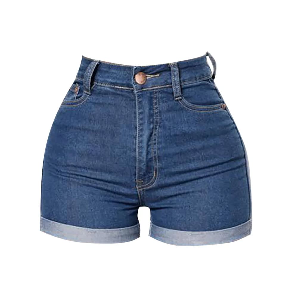 2023 High Waisted Women's Rolled Denim Shorts